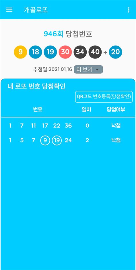 로또6/45 당첨정보 .